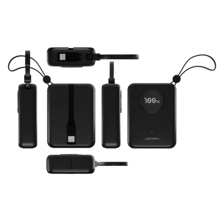 Jeebel باور بانك 10000mAh بشاشة رقمية – PD سريع 22.5W مع كابلات Lightning وType-C مدمجة – 4 ألوان