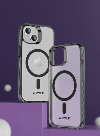 كفر x-wolf اسود 15pro/pro max