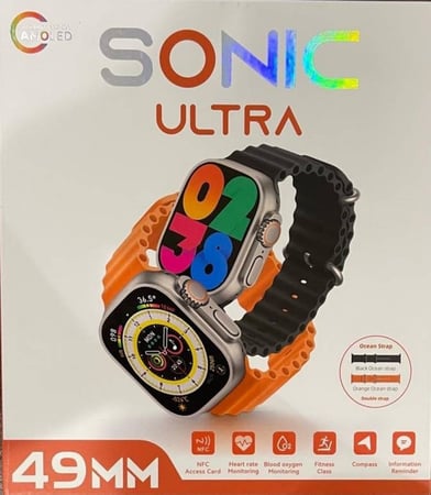 ساعه الترا شبيهة ابل تماما -ULTRA SONIC -مقاس 49 مللي-ذهبي