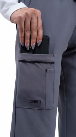 سكراب كويني نسائي رصاصي غامق