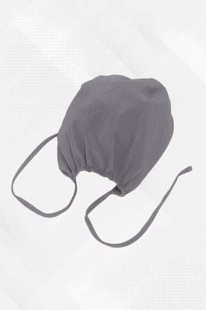 غطاء للرأس طبي رمادي غامق