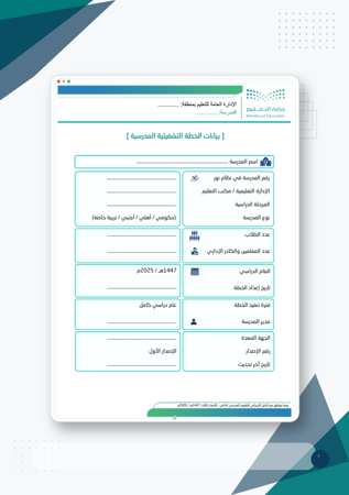 الخطة التشغيلية المدرسية 1447هـ / 2026م – متوافقة مع دليل إجراءات مدارس التعليم العام الإصدار الرابع