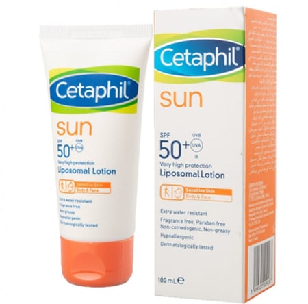 سيتافيل صن لوشن للوقاية من الشمس للوجه والجسم 50 بلس 100 مل CETAPHIL SUN SPF 50+ LIPOSOMAL LOTION
