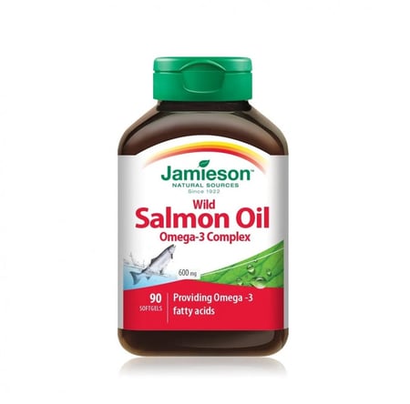 جاميسون زيت السالمون مع اوميجا 3 كومبليكس كبســــــــــــ90ـــــولة jamieson natural sources salmon oil omega-3 complex