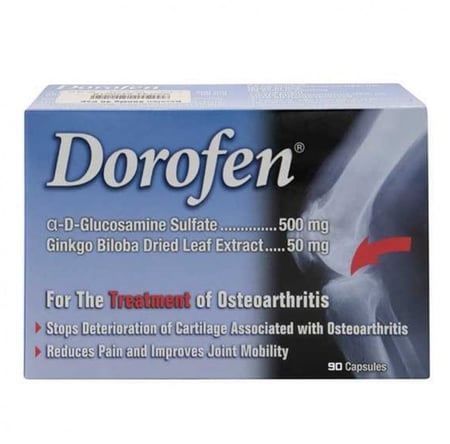 دوروفين لعلاج التهاب وخشونة المفاصل ووقف تآكل الغضاريف 90 كبسولة DOROFEN FOR THE TREATMENT OF OSTEOARTHITIS