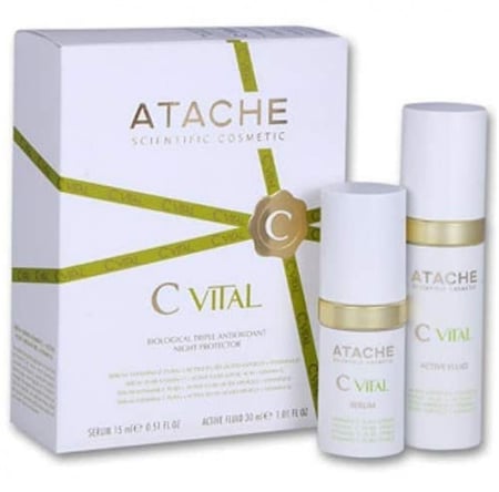 اتاتش الاسبانية سي فيتال مصل سيروم مضاد الاكسدة حيوي حماية ليلية للبشرة 30+15مل ATACH C VITAL