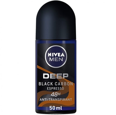 نيفيا مان ديب بلاك كربون اسبريسو مزيل عرق  50 مل NIVEA DEODORANT DEEP BLACK CARBON ESPRESSO