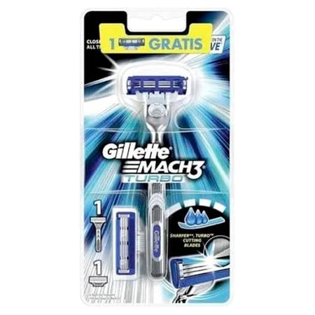 شفرات حلاقة جيليت ماك 3 توربو   1+GILLETTE MACH 3 TURBO  1