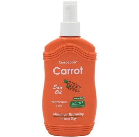 كاروت صن بخاخ زيت تسمير البشرة بزيت الجزر 350مل CARROT SUN CARROT OIL MAXIMUM BROWNING IN ONE DAY