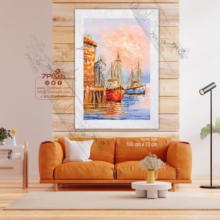 لوحة ديكور قماشية بتصميم شواطئ مودرن