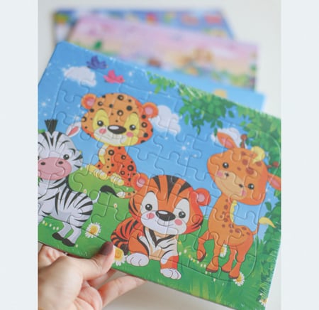 بازل 40 قطعة مع رسمه للتلوين