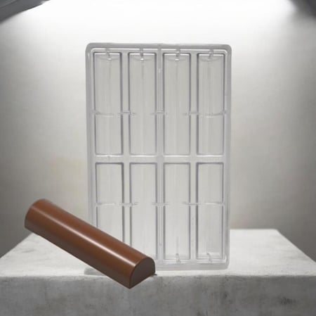 قالب شوكولاتة أصابع نصف دائرة 8 تجويف جودة عالية، الطول 11.9 سم ، العرض 3 سم ارتفاع 2 سم