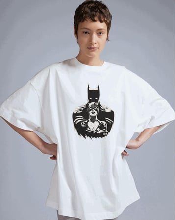 تيشيرت - batman with catwoman