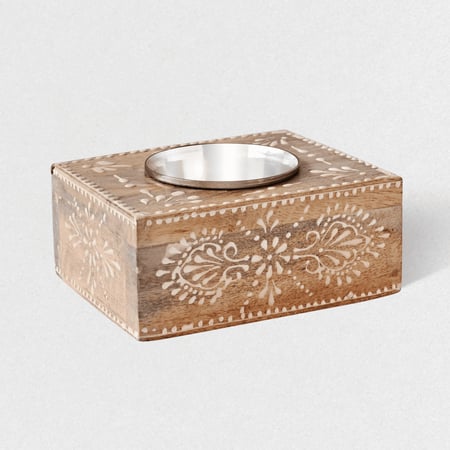 مبخرة مربعة هندية خشبية