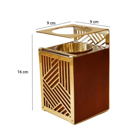 مبخرة نمق بنقش خطوط ذهبي