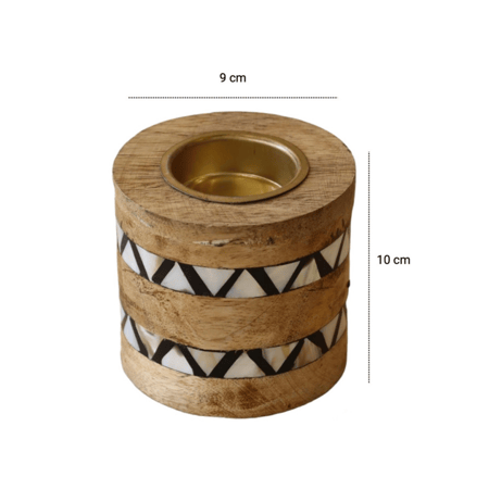 طقم مبخرة صدف وخشب أبولو