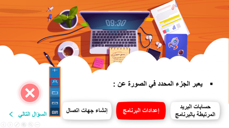 بوربوينت درس تنظيم البريد الالكتروني المهارات الرقمية