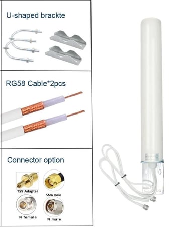 هوائي 5 جي اومني 18 دي بي للراوتر مودم يستقبل الإشارة من جميع الزوايا