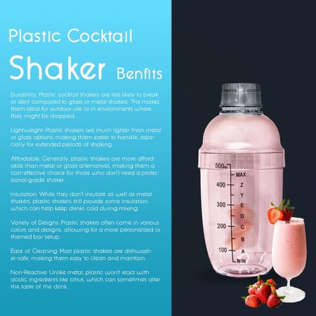 شيكر شفاف سعة 500 مل