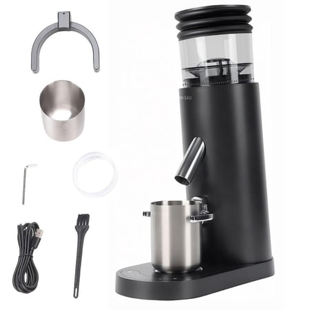 طاحونة قهوة بترس استانليس ستيل للاسبريسو و القهوة المقطرة لون اسود