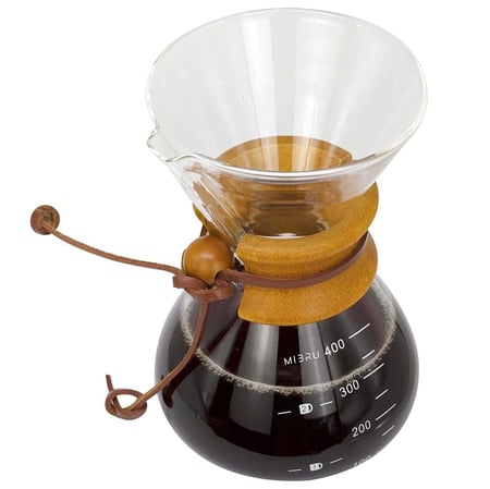 صانعة القهوة المقطرة بطريقة كيمكس سعة 400 مل مع فلتر من الستانلس ستيل