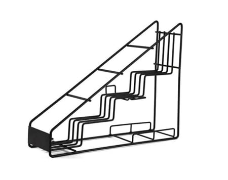 حامل معدني للأكواب مناسب للمقاهي اسود