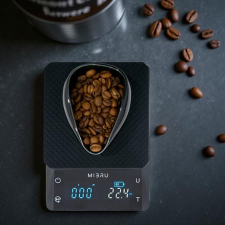 ميزان قهوة الكتروني بشاشة لمس اسود