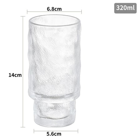 كاس زجاجي 320مل نع غطاء و ماصة زجاجية
