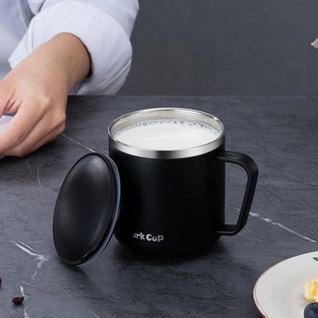 كوب قهوة ستيل حافظ للحرارة 350 مل بغطاء