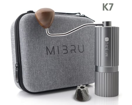 مطحنة قهوة يدوية احترافية K7 رمادي