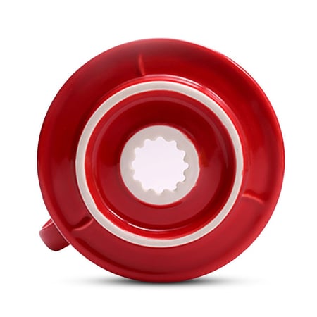 قمع في 60 تقطير وترشيح القهوة بالتنقيط من سيراميك مقاس v02 يكفي 1 الى 4 اكواب احمر ابيض