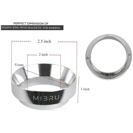 حلقة قهوة مقاس 51 مم ديلونجي لون فضي
