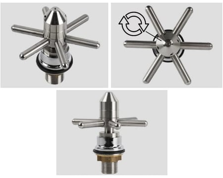 رينزر دوار بدون حوض مغسلة لشطف وتنظيف الاكواب