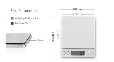 ميزان صغير رقمي 2000 جرام 0.1 جرام