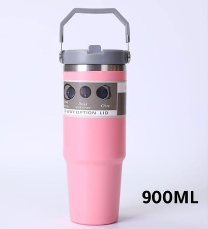 كوب شبيه ستانلي 900مل زهري