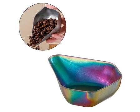 صحن جرعات قهوة من الاستانليس ستيل متعدد اللون