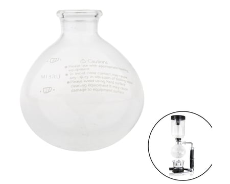 القطعة الزجاجية السفلى لمحضرة القهوة و الشاي السايفون 3 اكواب