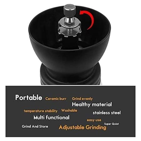 مطحنة قهوة يدوية وعاء زجاجي