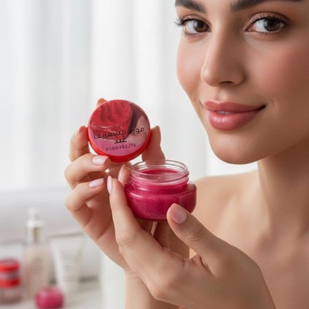 مورد شفايف:                                                        هذا المنتج العضوي يعمل على تعزيز اللون الوردي في الشفاة. تساعد المستخلصات العشبية الطبيعية على امداد الشفاة باللون الطبيعي الصحي, كما يقلل من السواد حول المنطقة (الناتج عن الجفاف بترطيبها