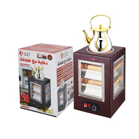 دفاية سخان Dlc خشبية مستطيل مع طباخة كهرباء 2000 وات موديل SH3714