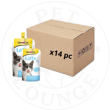 حليب وجبة خفيفة ظرف للقطط غني بالكاسيوم - 200ml GimCat Latte