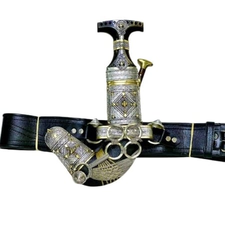 خنجر عماني مع سكين خدامة جودة عالية- متجر المحترفون