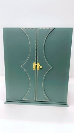 درع مجسم الحرم المكي والمسجد النبوي الشريف مع الدولاب جلد - متجر المحترفون