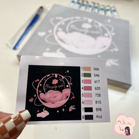 لوحة تلوين بالارقام بتصميم المجره الورديه