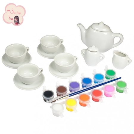 مجموعة تلوين طقم الشاي ☕️