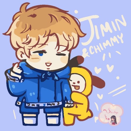 لوحة تلوين بالأرقام بتصميم جيمين من BTS