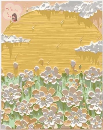 لوحة تلوين بالأرقام بتصميم إشراقة الربيع