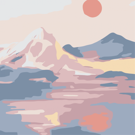 لوحة تلوين بالأرقام بتصميم إنعكاس الطبيعه ️