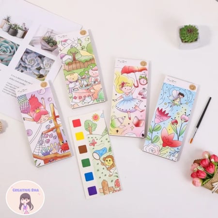 كتاب الألوان المائية ️