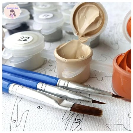 لوحة تلوين بالأرقام بتصميم المرأه المُزهره